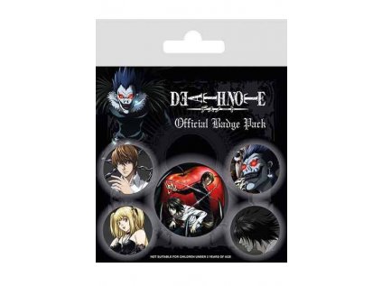 Death Note Odznaky Characters (5-Pack)