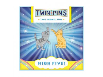 High Five Twin Pins: Two Enamel Pins (2-Pack)