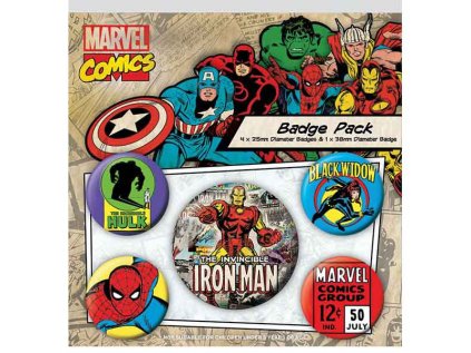 Marvel Comics Odznaky Iron Man (5-Pack)