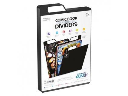 oddelovac na komiksy ultimate guard premium comic book dividers black