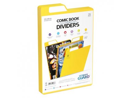 Oddeľovač na komiksy Ultimate Guard Premium Comic Book Dividers Yellow (25)