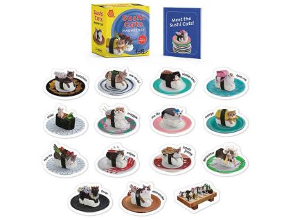 Sushi Cats Magnet Set: They're Magical! (Miniature Editions)