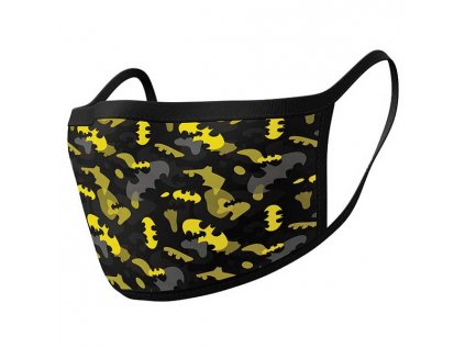Rúška Batman Face Masks Camo Yellow 2-Pack