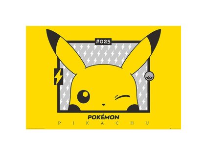 pokemon poster pikachu wink 5028486486618