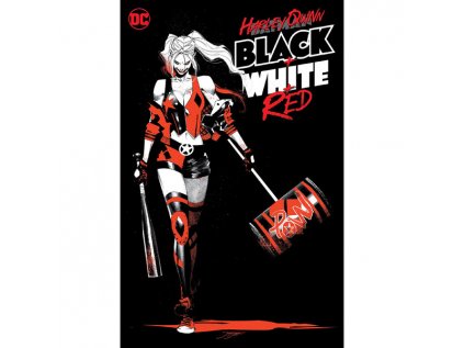 harley quinn black white red 9781779509956