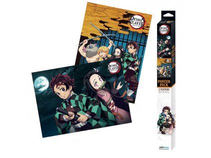 Demon Slayer Group and Duo Posters 2-Pack 52 x 38 cm