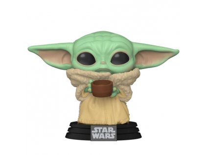 funko pop star wars the mandalorian the child with cup baby yoda 889698499330
