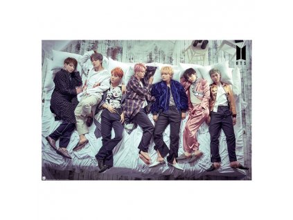 bts group bed poster 5028486425204