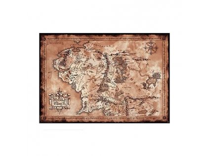 lord of the rings middle earth map poster 3760116327060