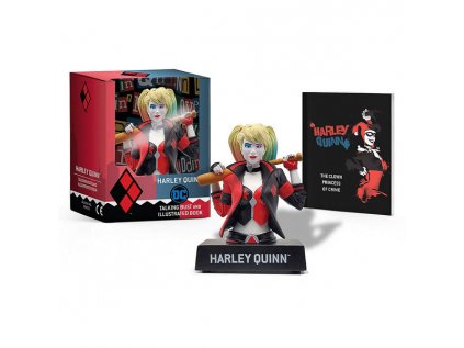 harley quinn talking figure and illustrated book miniature editions