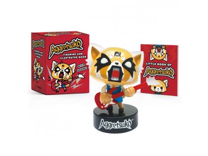 aggretsuko figurine and illustrated book with sound