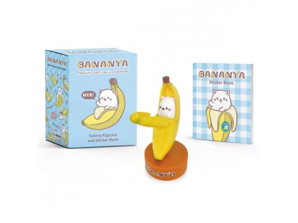 bananya talking figurine and sticker book miniature editions