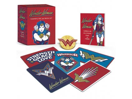 wonder woman magnets pin and book set miniature editions