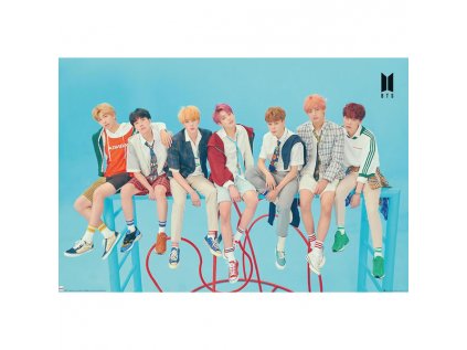 bts group blue poster 5028486425211