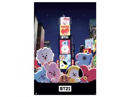 BT21 Times Square Poster 91,5 x 61 cm