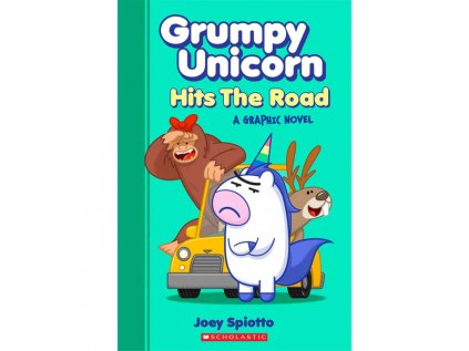 grumpy unicorn hits the road a graphic novel 9781338666045