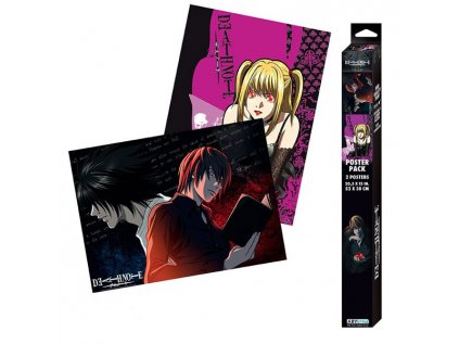 death note l vs light and misa posters 2 pack 3665361077466