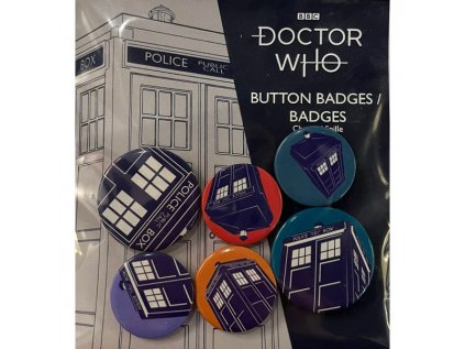 doctor who the tardis odznaky 6 pack 3665361084594