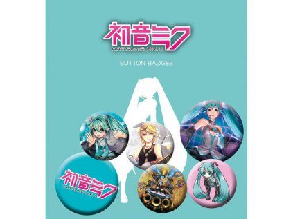 Hatsune Miku Odznaky Mix 6-Pack