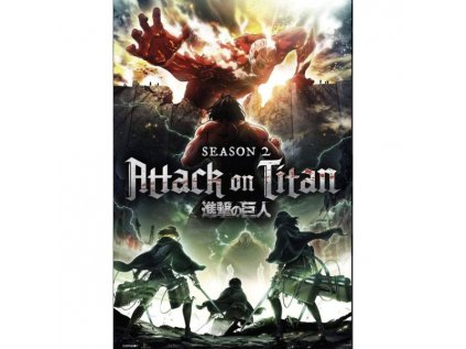 attack on titan attack season 2 art poster 5028486383382
