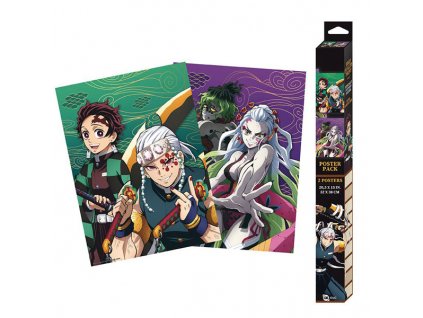 demon slayer entertainment district posters 2 pack 3665361106678