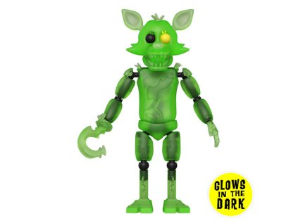 five nights at freddy s action figure radioactive foxy glows in the dark 889698596848