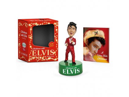 christmas with elvis bobblehead with music miniature editions 9780762469758