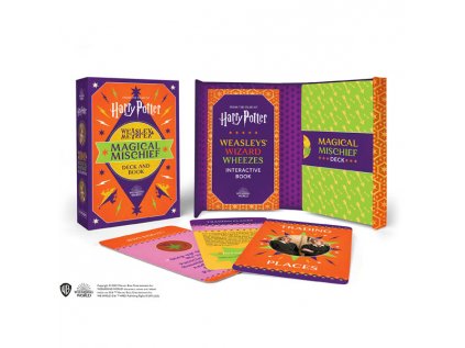 harry potter weasley and weasley magical mischief deck and book 9780762479467