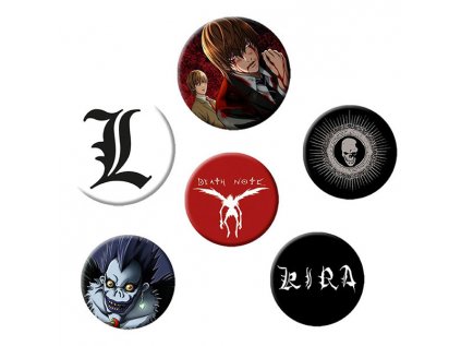 death note mix odznaky 6 pack 5028486332502