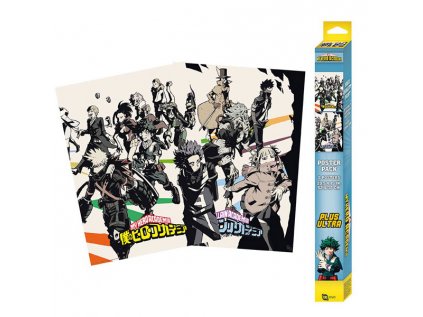 my hero academia heroes villains posters 2 pack 3665361113423