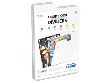 oddelovac na komiksy ultimate guard premium comic book dividers white