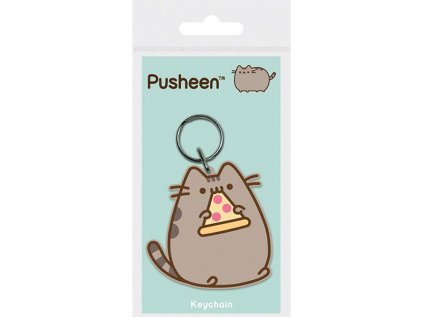 pusheen pizza rubber keychain klucenka 5050293387680