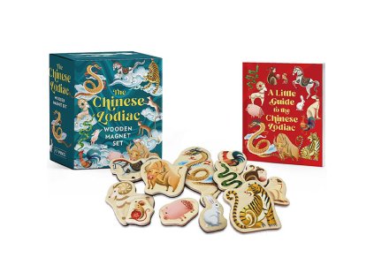 chinese zodiac wooden magnet set miniature editions 9780762480456