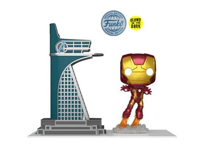 funko pop marvel infinity saga avengers tower iron man gitd special edition 889698745826 1