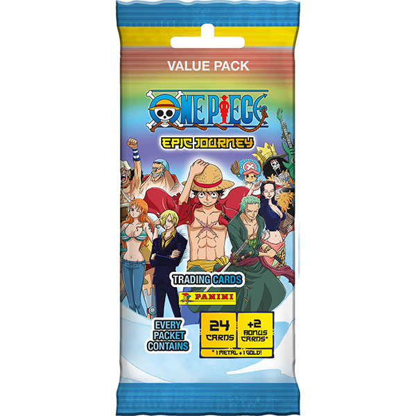 Panini Books One Piece Epic Journey Trading Cards Booster Pack (24 kariet + 2 bonusové karty)