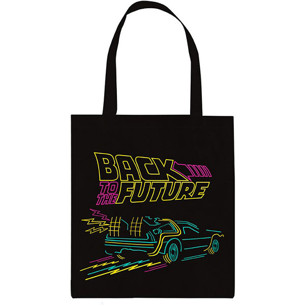 Back to the Future Neon DeLorean Tote Bag