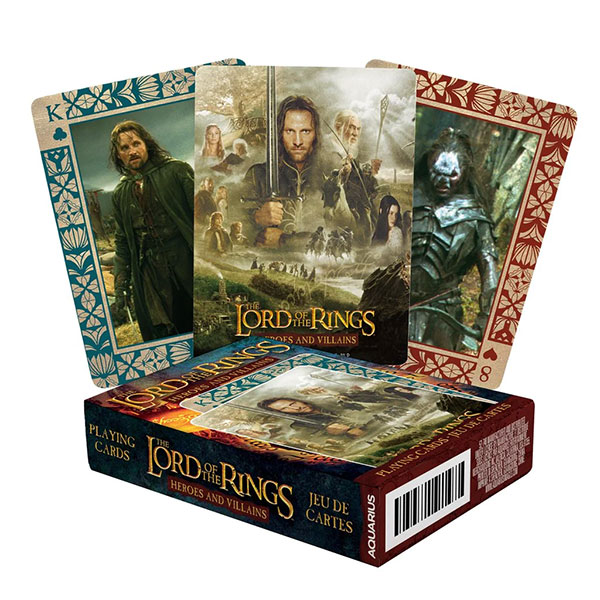 Aquarius Lord of the Rings Playing Cards Heroes and Villains