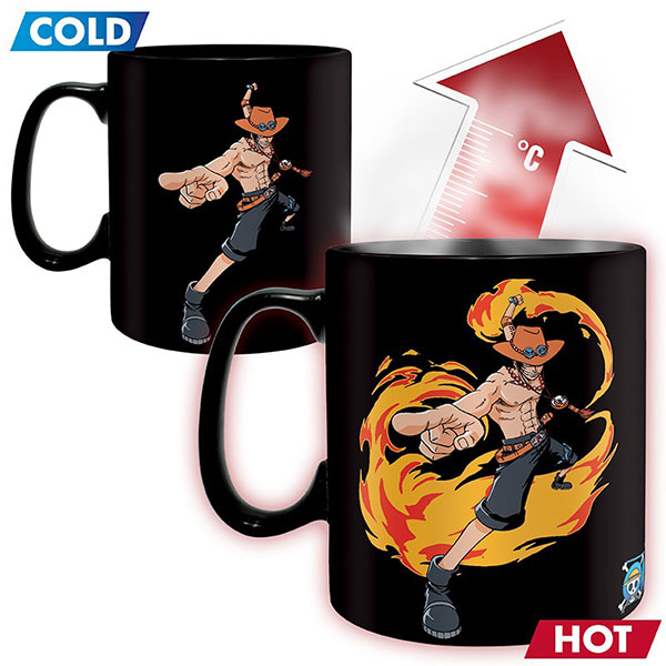 Abysse Corp One Piece Luffy & Ace Šálka Heat Change 460 ml