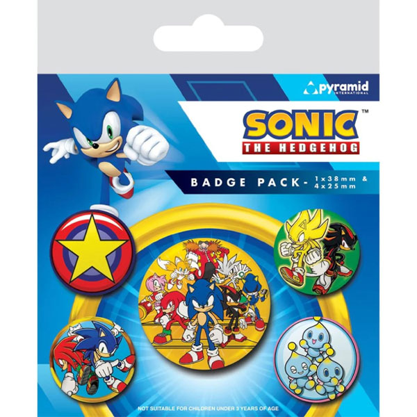 Pyramid International Sonic The Hedgehog (Speed Team) Odznaky 5-Pack