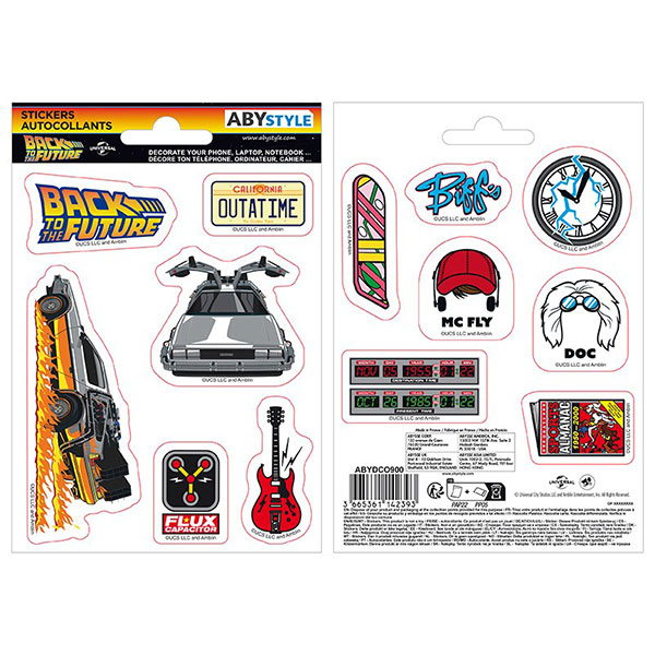Abysse Corp Back to the Future Nálepky Time travel 2-Pack (16 x 11cm)