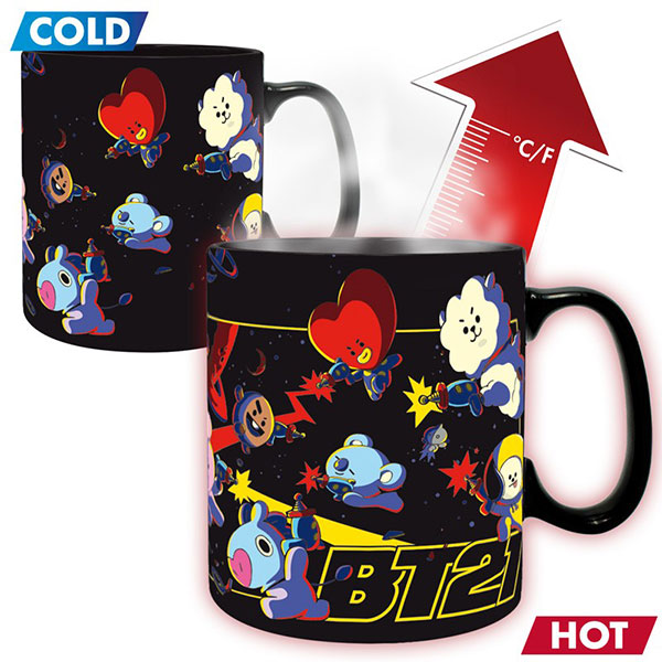GBeye BT21 Space Šálka Heat Change 460 ml