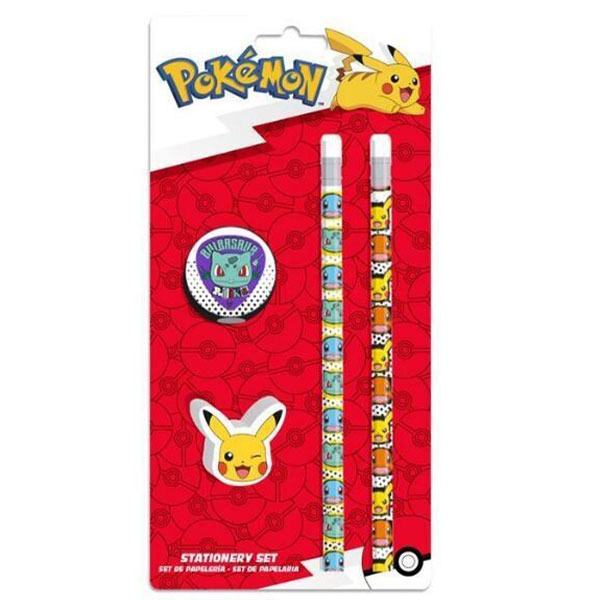 Pokemon Pokémon Stationery Set (Ceruzky, guma, struhátko)