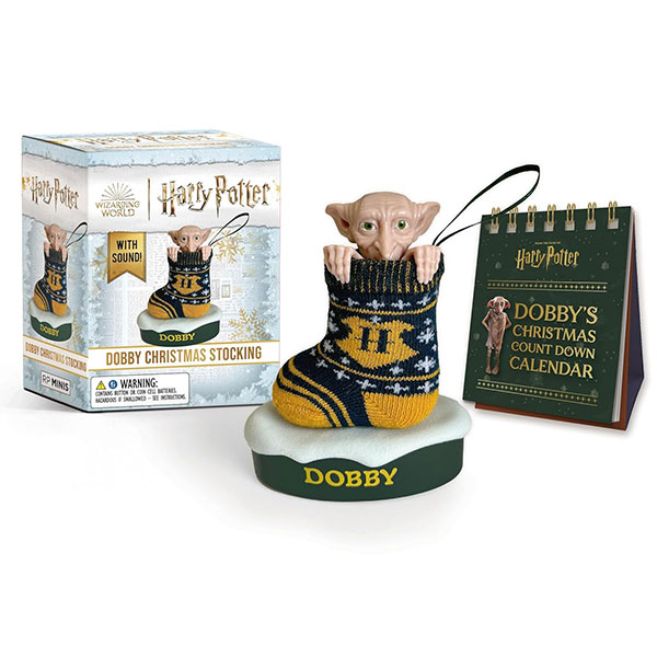 Running Press Harry Potter Dobby Christmas Stocking: With Sound! Miniature Editions