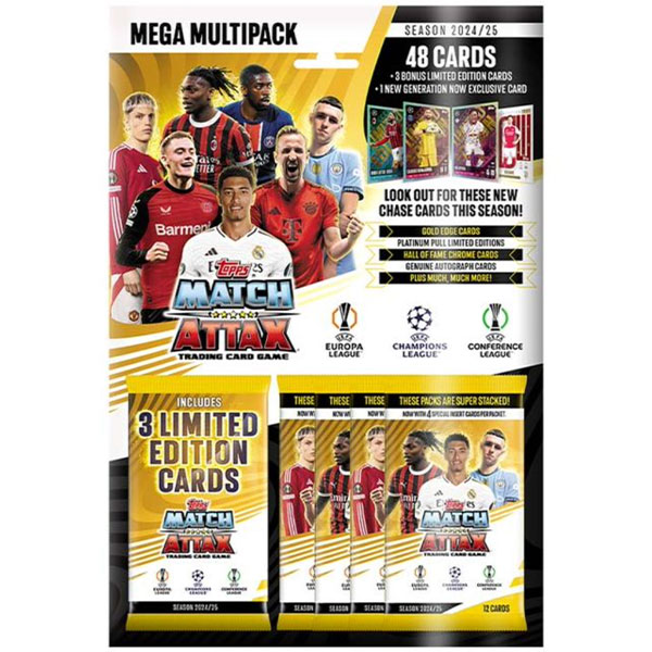 Futbalové karty Topps Match Attax UEFA Club Competitions 2024/2025 Mega Multipack