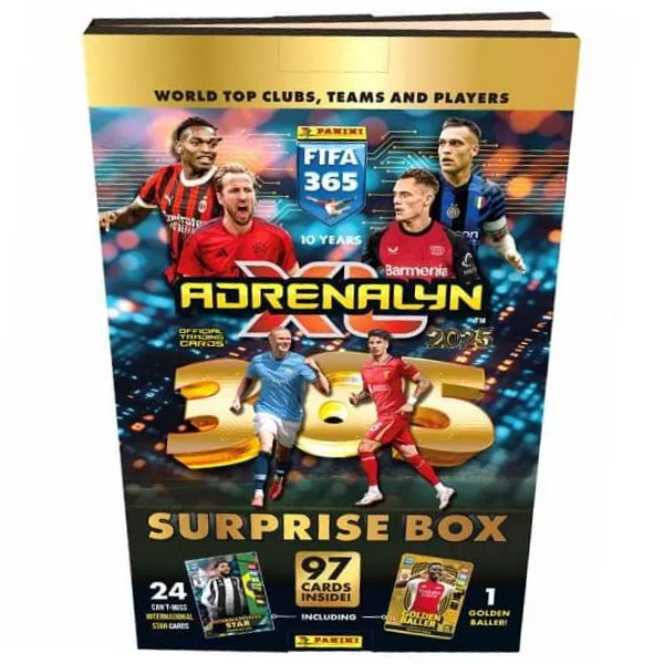 Futbalové karty Panini FIFA 365 2024/2025 Adrenalyn Surprise Box (adventný kalendár)