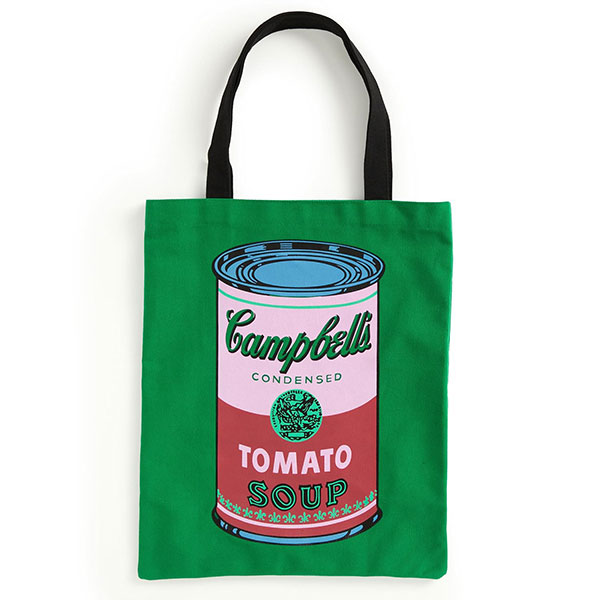 Galison Andy Warhol Campbell's Soup Green Taška (Tote Bag)