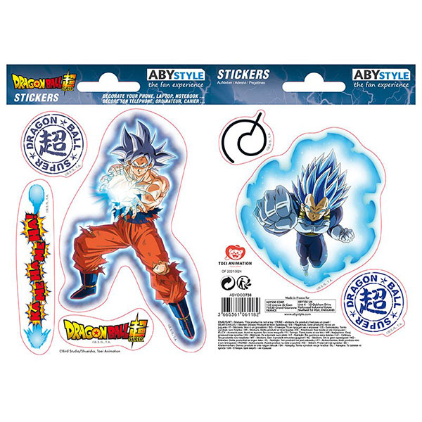 Abysse Corp Dragon Ball Super Nálepky Goku & Vegeta 2-Pack (16 x 11cm)