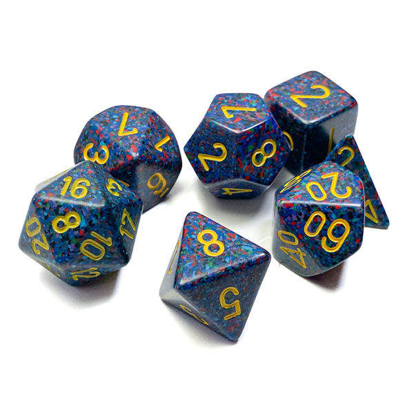 Sada kociek na RPG: Chessex - Twilight Speckled (7 ks)