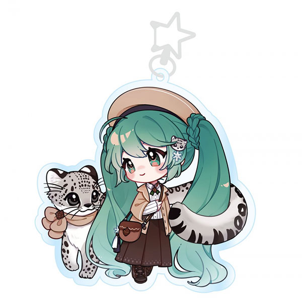 POPbuddies Hatsune Miku Acrylic Keychain Kawaii Winter Time Kľúčenka