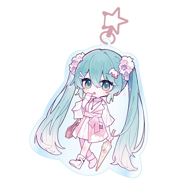 POPbuddies Hatsune Miku Acrylic Keychain Kawaii Summer Time Kľúčenka